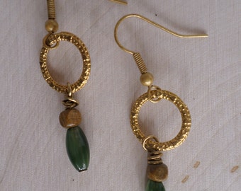 Green Drop Earrings