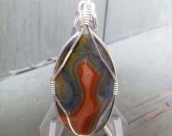 Sterling Silver Prairie Agate Pendant