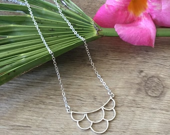 New! // Mermaid Scale Necklace Sterling Silver