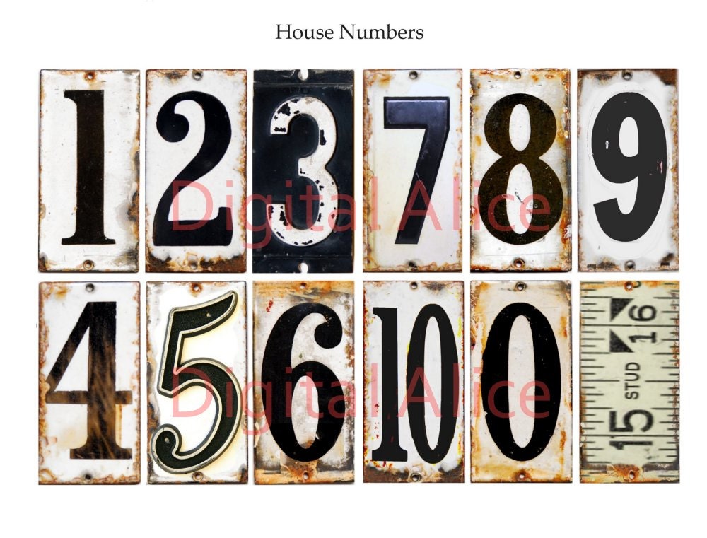 Vintage House Number