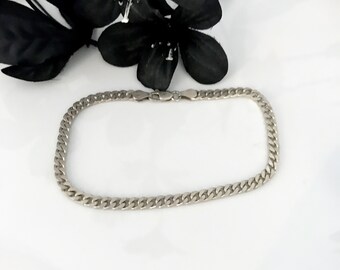 Italian bracelet sterling silver chain link bracelet .925 vintage 1970's
