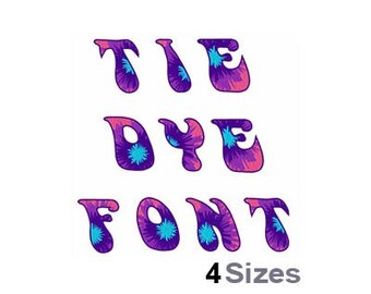 tie dye alphabet etsy