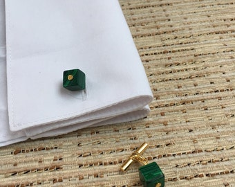 Cufflinks - Malachite