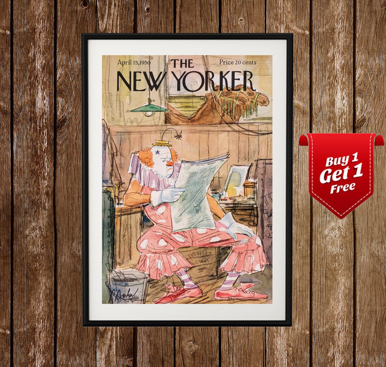 The New Yorker Magazine Cover Poster 1950 New Yorker