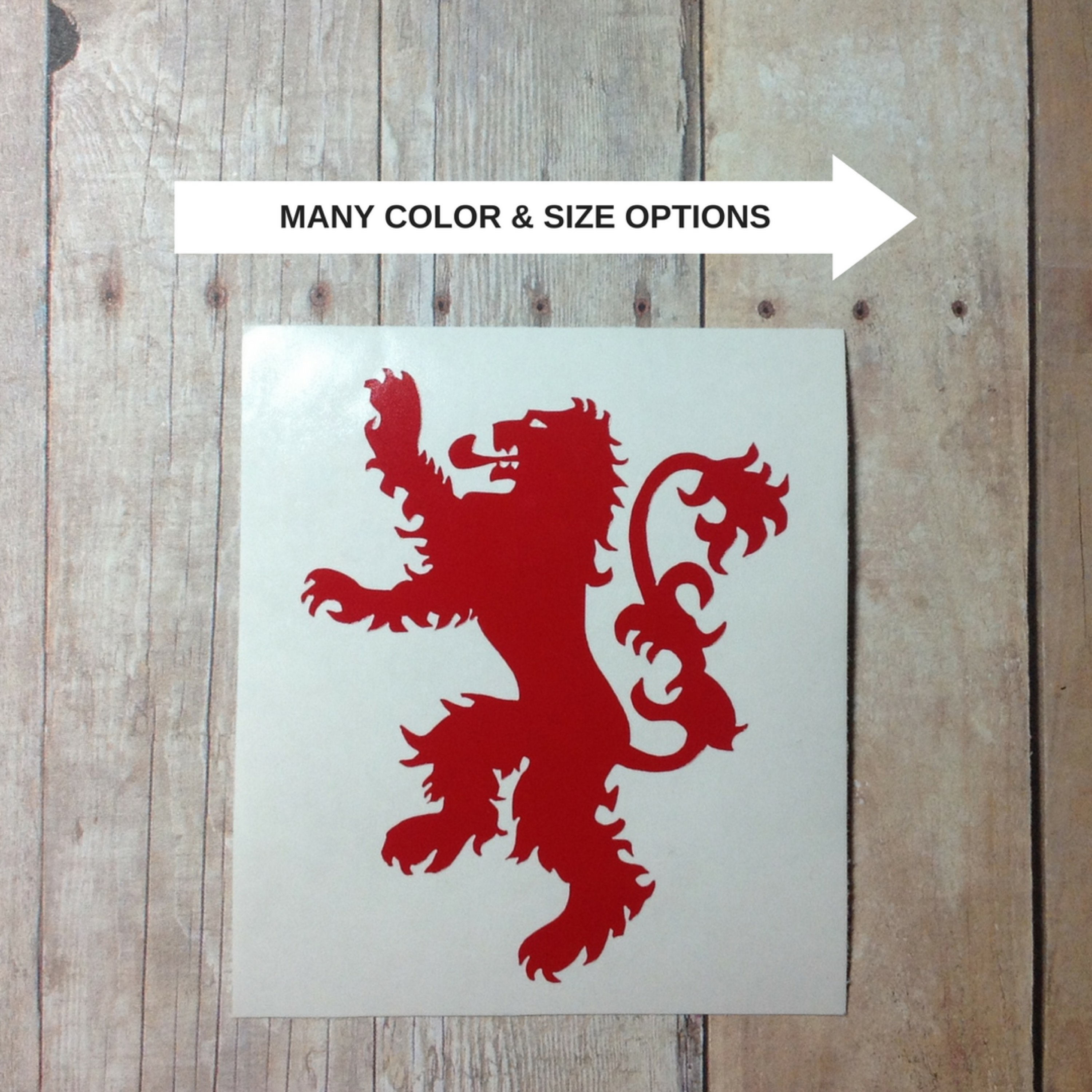 Game of Thrones House Lannister Vinyl Car Decal Sticker