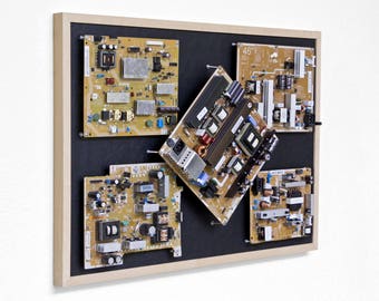 Free Shipping | Industrial, Computer, Circuit Board Picture Frame Wall Art (28.5" x 20.5")