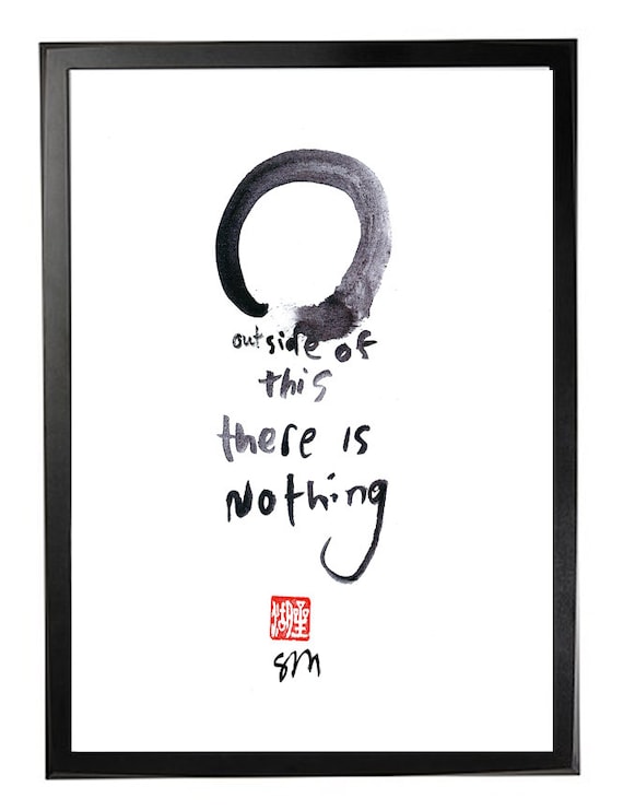 Zen art print zen circle or enso outside of this zen sumi ink Zen art print zen circle or enso outside of this zen sumi ink