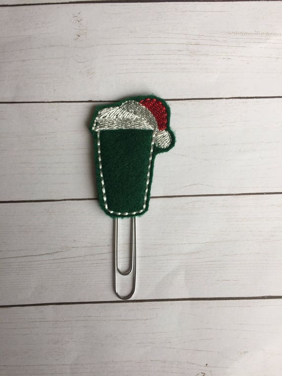 Santa Latte planner Clip/Planner Clip/Bookmark. Santa Planner Clip. Holiday Planner Clip. Christmas Planner Clip. Coffee Planner Clip