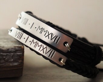Couples Bracelets, Custom bracelet, couples bracelet leather matching couples bracelet Boyfriend girlfriend bracelet Couples leather gift