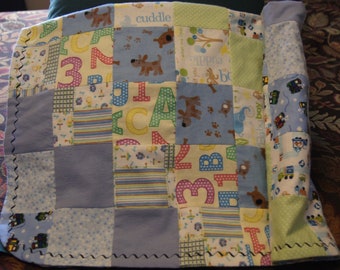 Patchwork flannel baby blanket