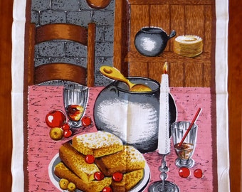 Vintage retro cotton tea towel