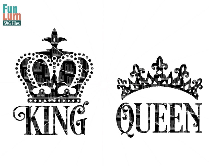 Download King SVG Queen SVG King crown Queen Crown svg Design svg