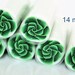 Dark Green Forest Rose Polymer Cane