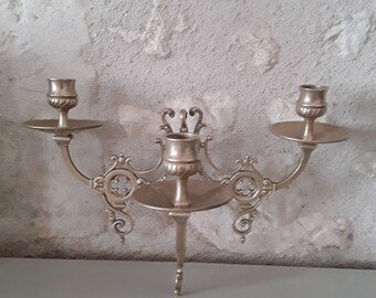 Brass wall candelabra