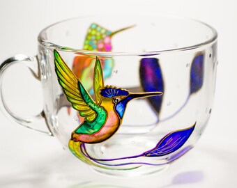 Coffee Mug Hummingbird, Grandma Gift, Wedding Favors for Bridesmaid, Home Decor