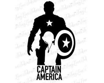 Captain America SVG file for Silhouette or other craft cutters (.svg/.dxf/.eps/.pdf)