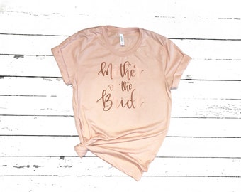Mother of the Bride Graphic Tees Short Sleeve | Customize the Shirt Color, and Vinyl Color | Custom T-Shirt for Wedding Party | Rose Gold