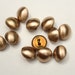 Vintage Small Brushed Gold Tone Domed Buttons, 1/2"