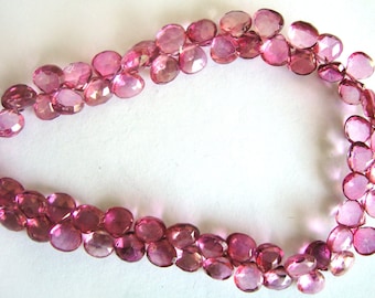 Gem Natural Mystic Pink Topaz Faceted Tear Pear Heart Drops