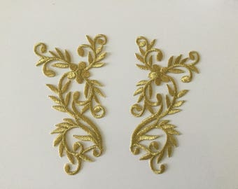 Applique has iron gold color