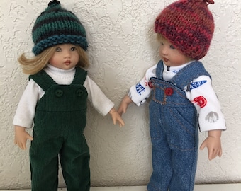 Choice of Overalls, Shirt, and Cap to fit 7 1/2" DJ and Riley Kish Doll