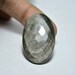 Faceted Silver obsidian oval cabochon..38x42x6mm..36cts...A#1692