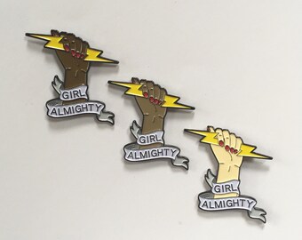 Girl Almighty Lightning Bolt Enamel Pin