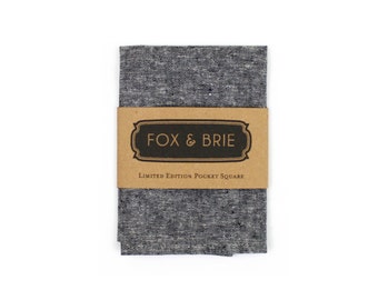 Charcoal Chambray Pocket Square
