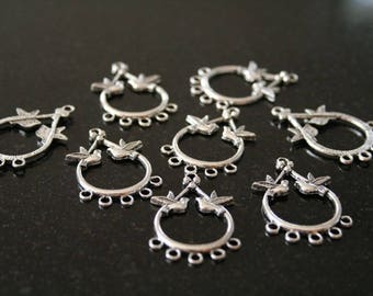 14 antique silver connectors. (ref:0953).