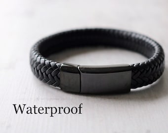 Black on Black Bracelet - Waterproof Bracelet - Boyfriend Gift