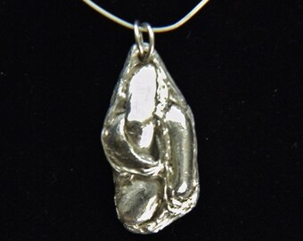 Abstract FIne Siliver Pendant Necklace