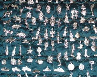 Heart MIlagros 100 Assorted Silver Tone Mexican Milagros Charms Milagro Ex Votos