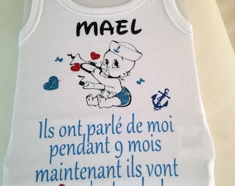 Bodysuit, baby, child, birth gift, personalized with your name, name