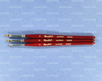 DS63R ANGULAR SYNTHETIC kolinsky imitation professional brushes for nail art one stroke design Chinese painting Roubloff