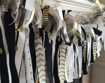 Gold Graduation Party Decorations - 2018 Graduation Banner. Gold and Black Custom Graduation Ribbon Garland Dorm Decorations