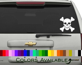 Skull and Crossbones Car Decal