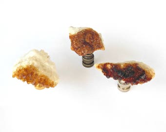 Citrine Cluster Lamp Finial - Free-Form Mineral Finial - Home Décor