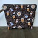 Knitting Project Bag, Zippered Project Bag, Shawl Knitting, Sweater Knitting, Wedge Bag MEDIUM in Coffee Love Fabric