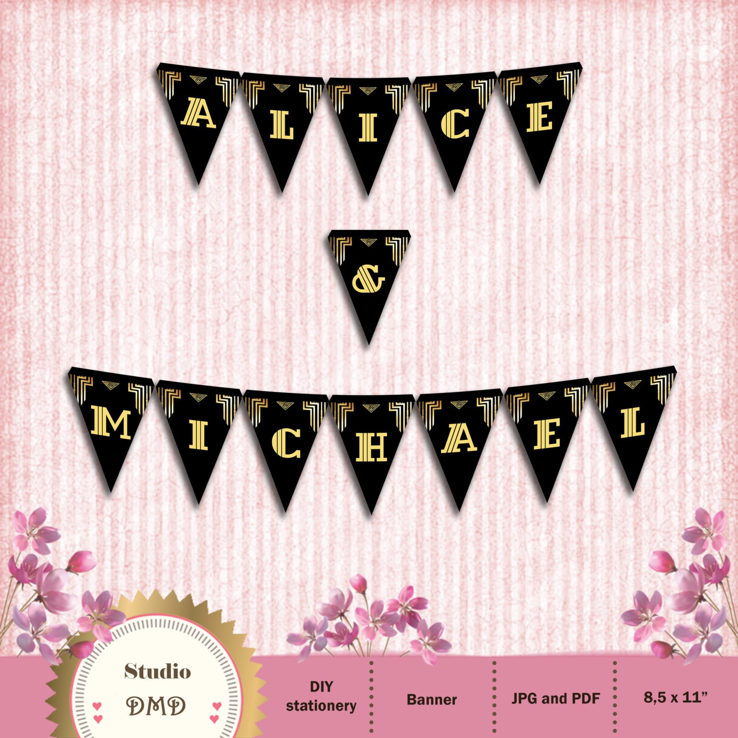 art deco banner