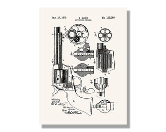 Walther PPK Military and Weapons Patent Poster Blueprint