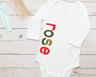 Baby First Christmas | 1st Christmas | Christmas Outfit | Holiday Outfit | Name Onesie | Custom Onesie | Personalized Onesie | Baby Gift