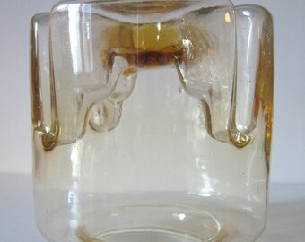 vintage hand blown glass lamp