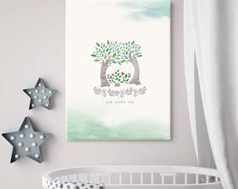 God Loves You Canvas Print_Two Trees