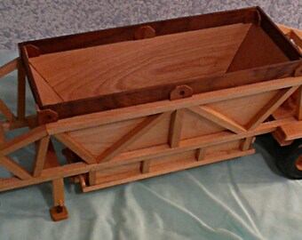 Hand Crafted wood Belly Dump Trailer