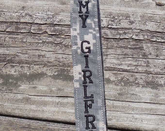 Army Girlfriend Embroidered Lanyard Army ACU Camouflage Fabric