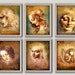 Set of 8 Leonardo da Vinci art prints 11" x 14" - downloadable prints - Digital Collage - Instant Download - Prints art - Prints set