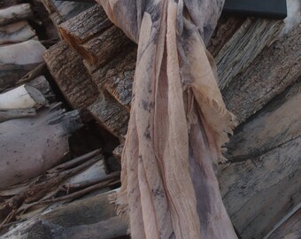 Hand made eco dyed scarf or sarong