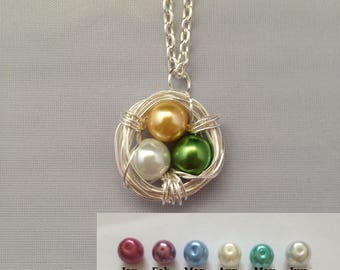 Custom Birdsnest Nest Eggs Nest Birds nest Necklace