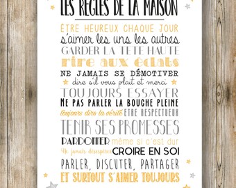Poster A3 House rules
