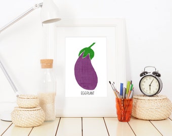 Eggplant lllustration Printable
